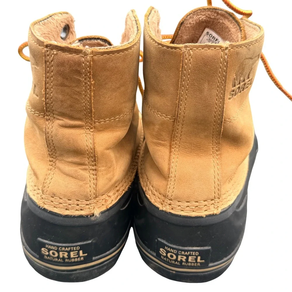 Sorel Cheyanne II Waterproof Duck Boots Mens 7.5 Tobacco Black NM3457-286 EUC